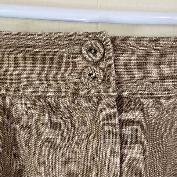 Vintage Alain Monoukian Linen Knee Length Skirt - Picture 3 of 6